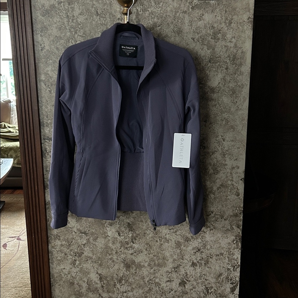 Women’s Athleta Stride Jacket Blue/Purple XXS Side Zip Pockets